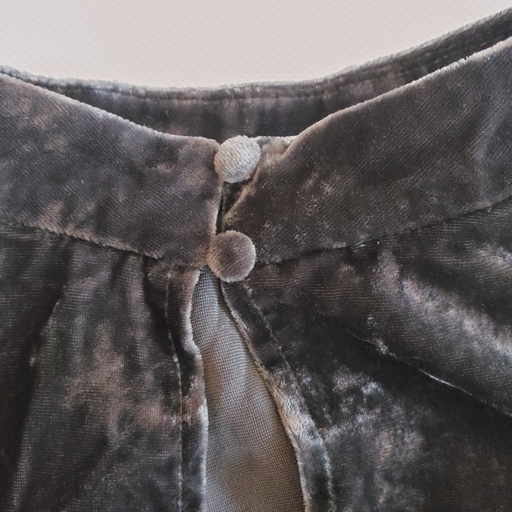 1480 * Boden Mutton Sleeve Velvet Top Onyx Green Size 6 - Picture 7 of 9